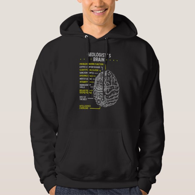 Geologist Rockhounding Brain Mineral Collector Roc Hoodie (Front)