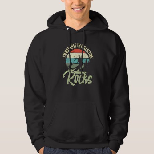 Geologist Rocks Collecting Rockhound Retro Vintage Hoodie