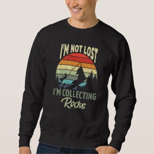 Geologist Rocks Collecting Rockhound Retro Vintage Sweatshirt