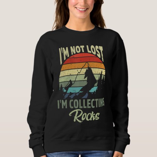 Geologist Rocks Collecting Rockhound Retro Vintage Sweatshirt