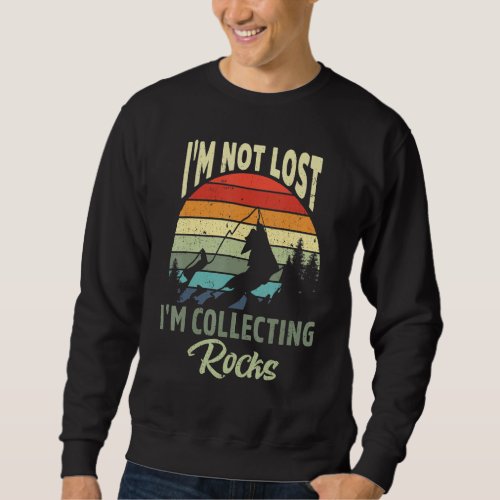 Geologist Rocks Collecting Rockhound Retro Vintage Sweatshirt