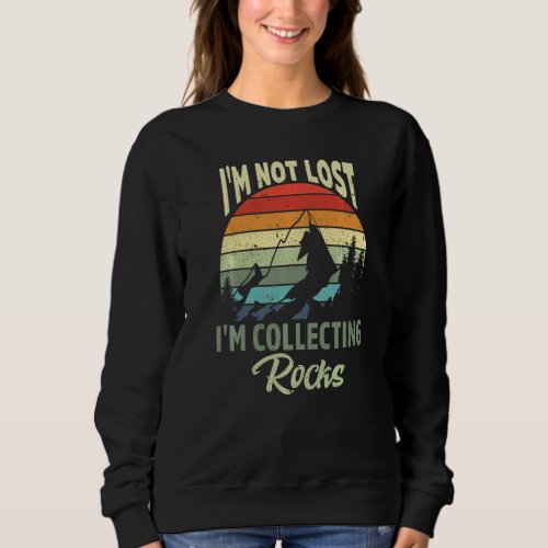 Geologist Rocks Collecting Rockhound Retro Vintage Sweatshirt