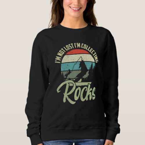 Geologist Rocks Collecting Rockhound Retro Vintage Sweatshirt