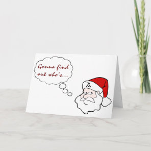 Geologist Santa's Gnaughty or Gneiss List Holiday Card