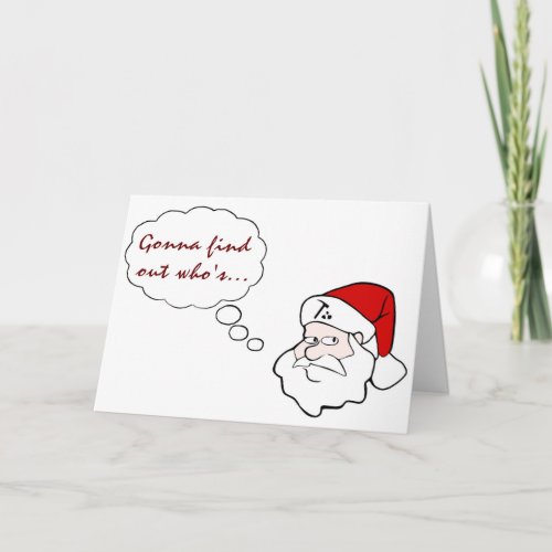 Geologist Santas Gnaughty or Gneiss List Holiday Card