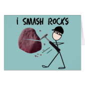 Geologist Stickman "I Smash Rocks" (Front Horizontal)