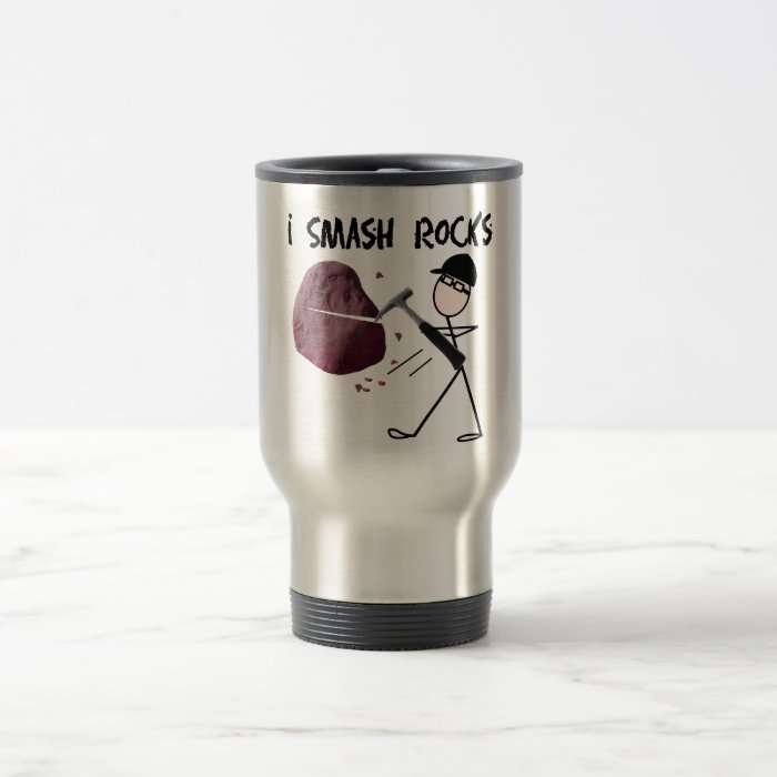 Geologist Stickman "I Smash Rocks" Mug