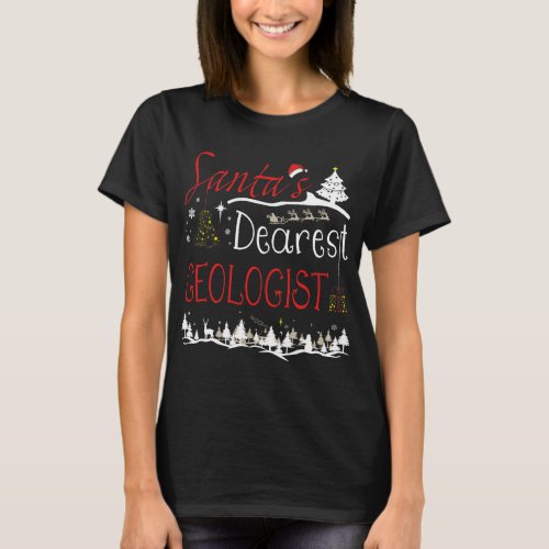 Geologist Xmas Job Cute Christmas T_Shirt