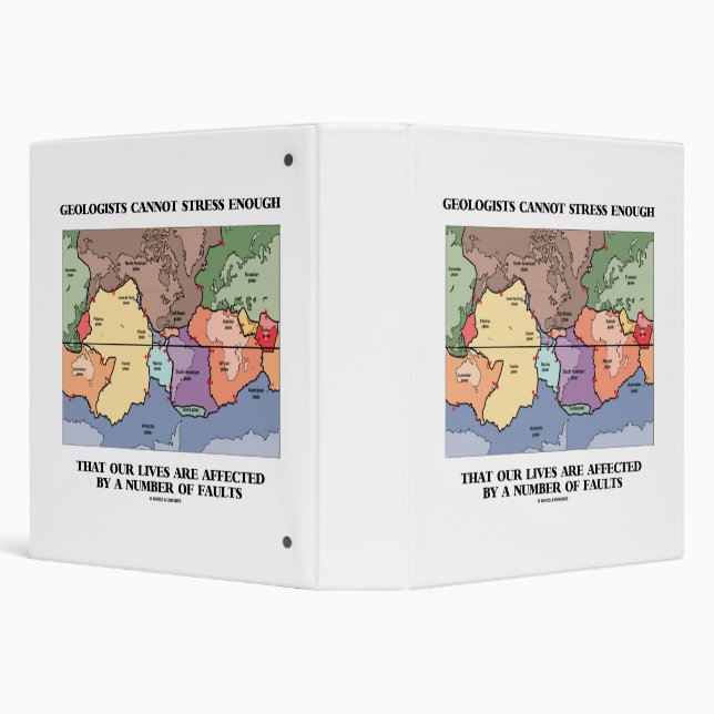 Geologists Cannot Stress Enough Affected By Faults 3 Ring Binder (Background)