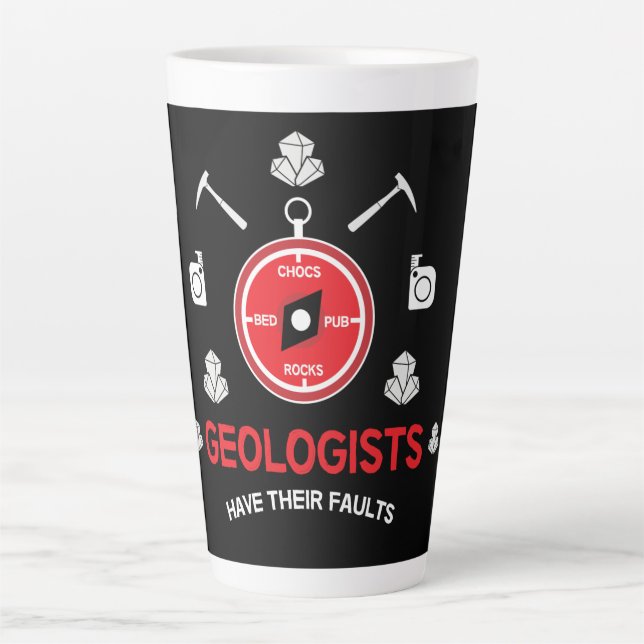Geologists | Funny Gifts For Geologists | Geology Latte Mug (Front)