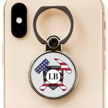 Geologist's Hammers with your Initials on a Phone Ring Stand Geologist's Hammers with your Initials on a Phone Ring Stand