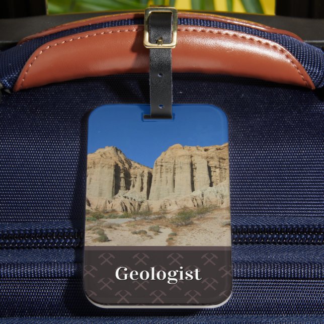 Geologist's Name and Photo Template Luggage Tag (Front Insitu 2)
