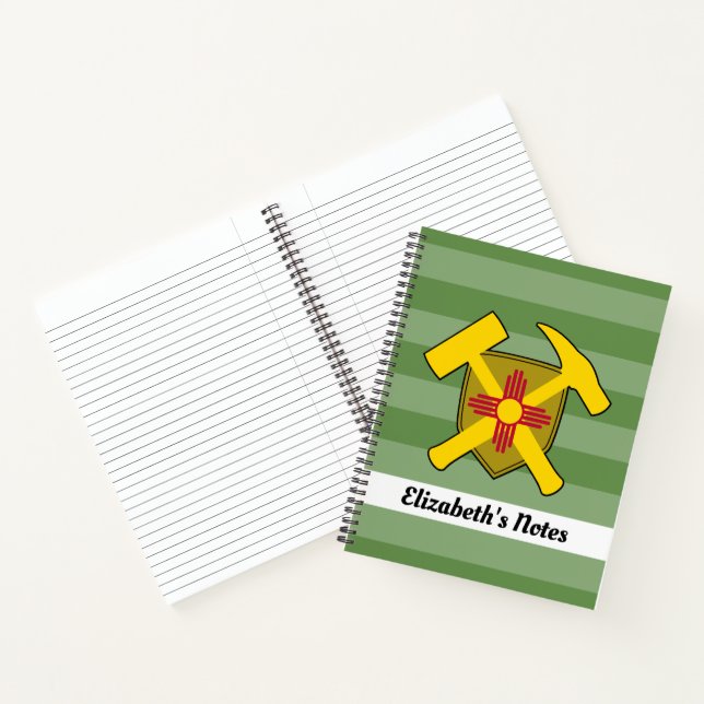 Geologist's Rock Hammer and New Mexico Flag Logo Notebook (Inside)