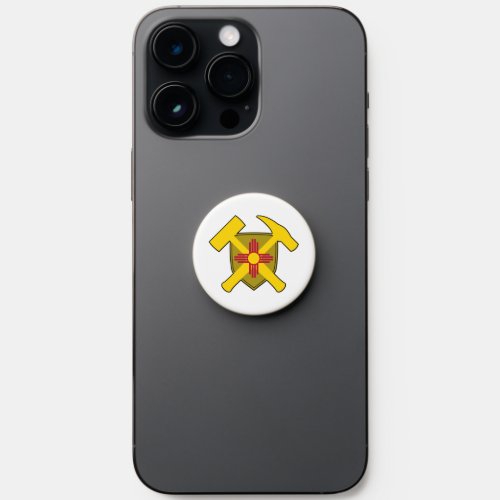 Geologists Rock Hammer and New Mexico Flag Logo PopSocket