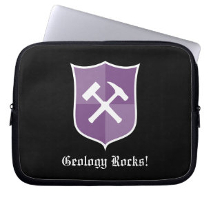 Geologist's Rock Hammer Crest Laptop Sleeve