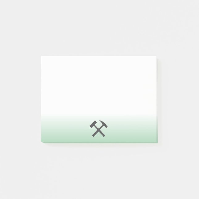 Geologist's Rock Hammer Logo Post-it Notes (Front)