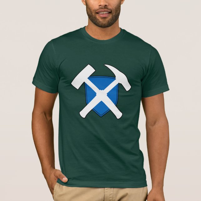 Geologist's Rock Hammer Logo- Scotland Version T-Shirt (Front)