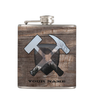 Geologist's Rock Hammer Shield- Half Dome Flask