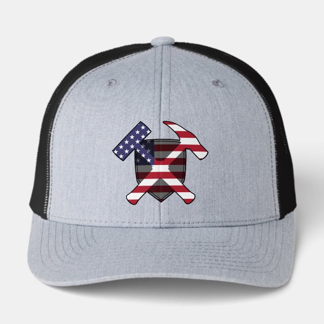 Geologist's Rock Hammer with American Flag (Front)