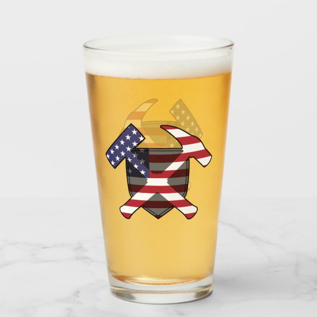 Geologist's Rock Hammer with American Flag Glass (Front Filled)