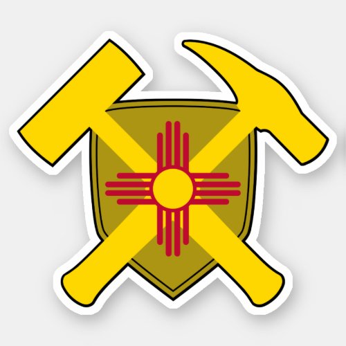 Geologists Rock Hammers_ New Mexico Flag Vinyl Sticker