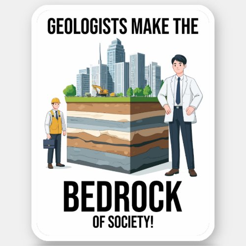 Geologists The Bedrock of Society Sticker