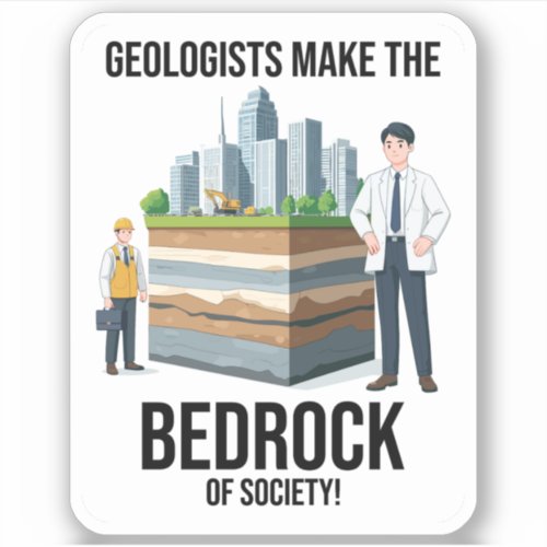 Geologists The Bedrock of Society Sticker