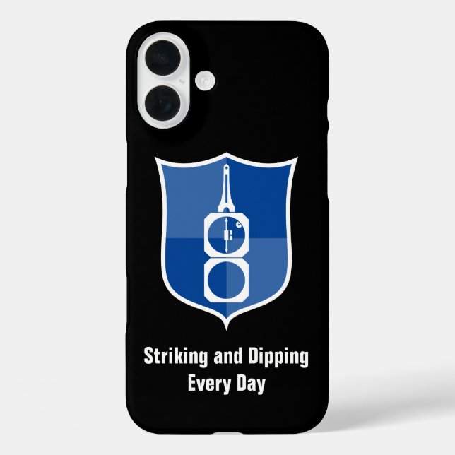 Geologist's Transit Compass Shield Crest Case-Mate iPhone Case (Back)