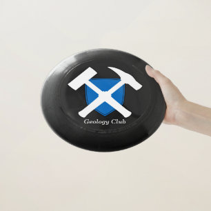 Geologists's Rock Hammer and Scottish Flag Logo Wham-O Frisbee