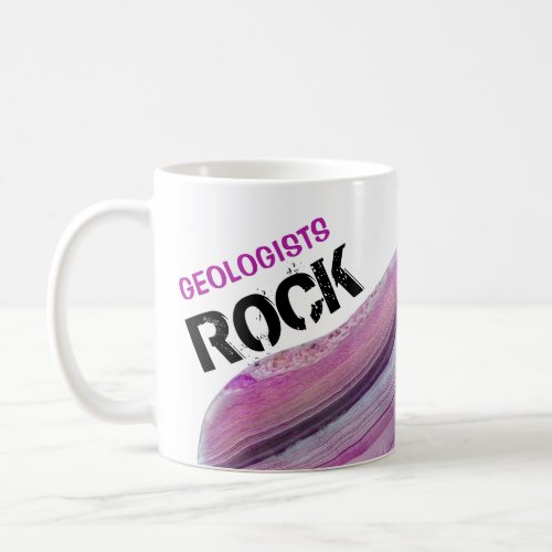 *~* GEOLOGSITS ROCK Lapidary Slab Agate Stone Coffee Mug