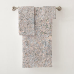 Geology Coral Granite Photo Bath Towel Set