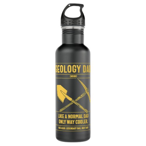 Geology Dad Definition Like A Normal Dad Only Cool Stainless Steel Water Bottle