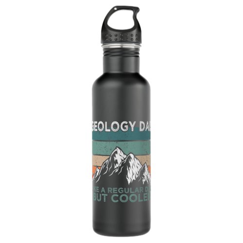 Geology Dad Rock Collecting Stainless Steel Water Bottle