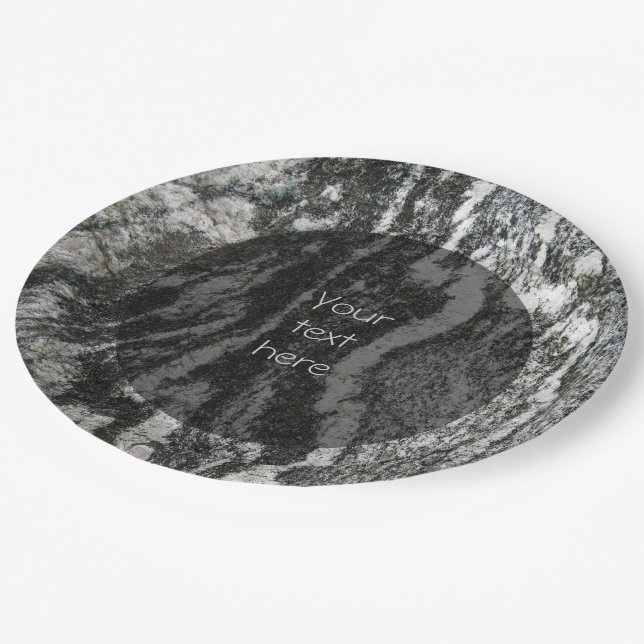 Geology Decorative Feline Pattern any Text Paper Plates (Angled)