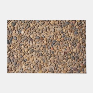Geology Decorative Pebble Stones Photo Doormat
