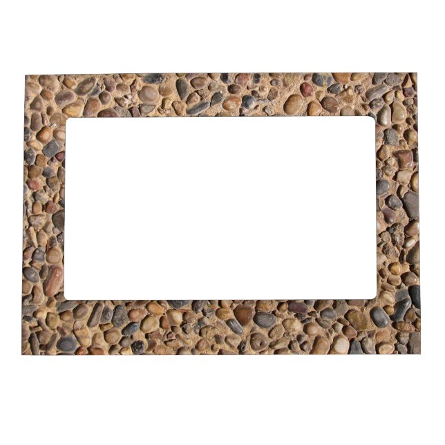 Geology Decorative Pebble Stones Photo Magnetic Frame (Front)
