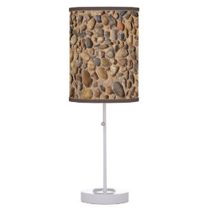 Geology Decorative Pebble Stones Photo Table Lamp