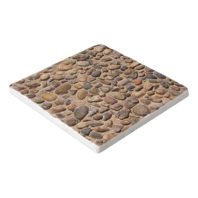 Geology Decorative Pebble Stones Photo Trivet (Corner)