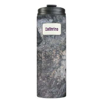Geology Decorative Rock Texture Custom Name Thermal Tumbler by KreaturRock at Zazzle