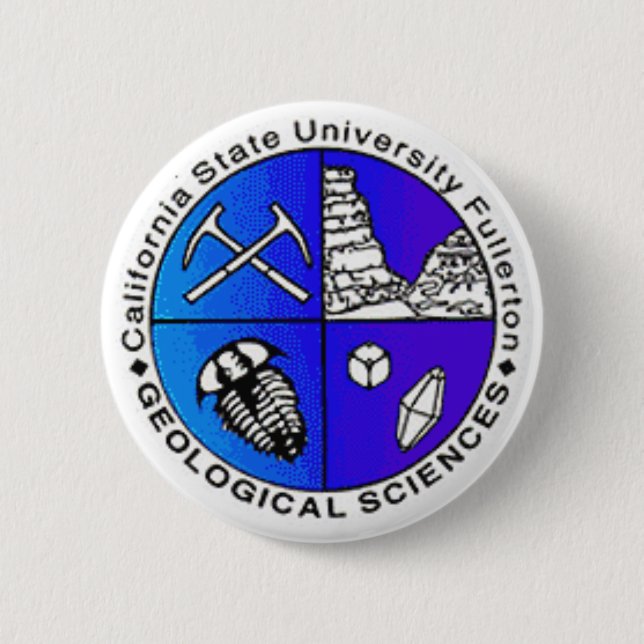 Geology Department Logo Pinback Button (Front)