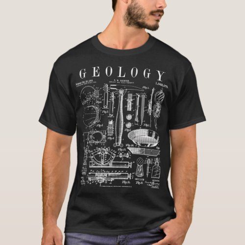 Geology Geologist Field Kit Tools Patent Print T_Shirt