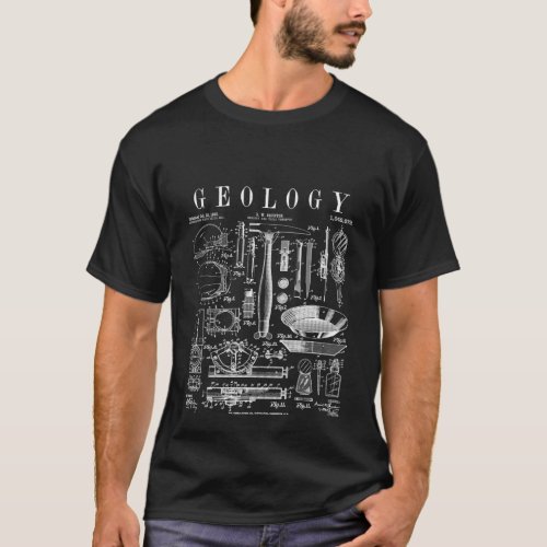 Geology Geologist Field Kit Tools Patent Print T_Shirt