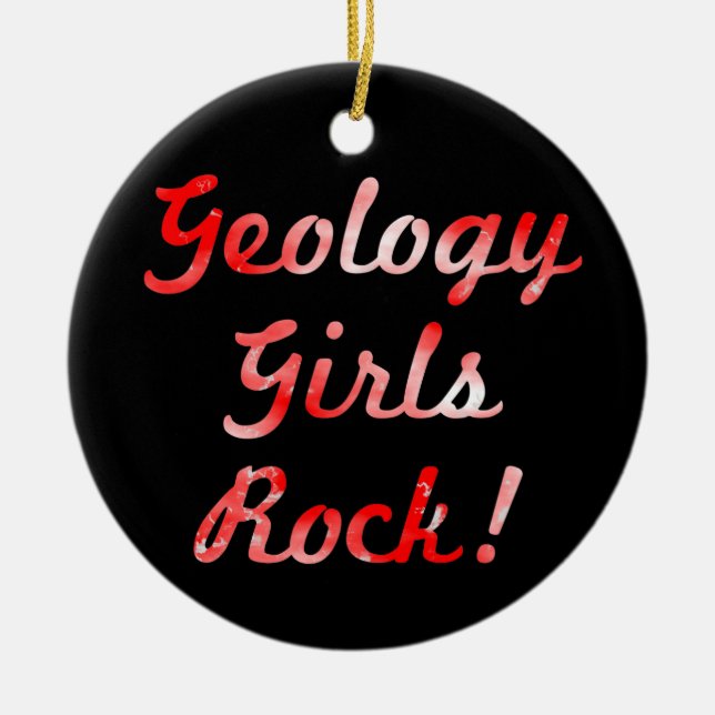 Geology Girls Rock! Ornament (Front)