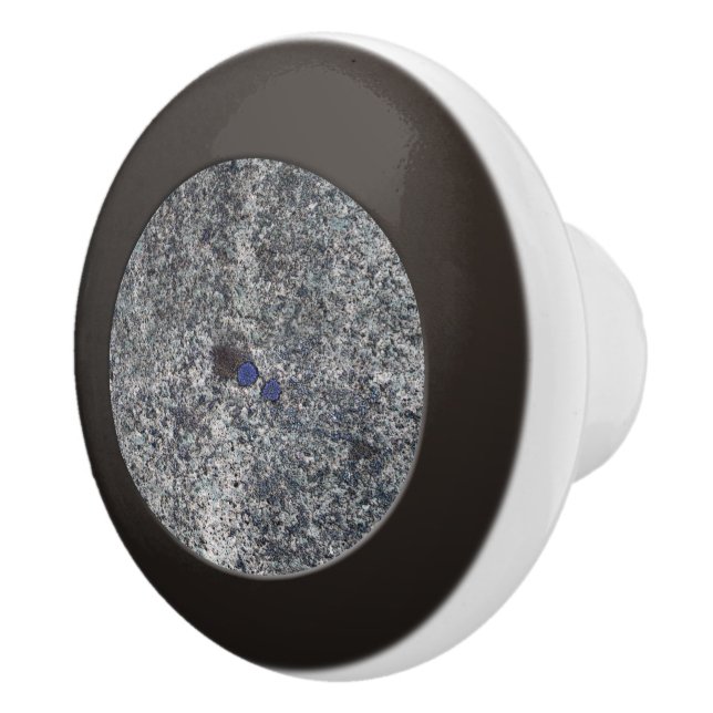 Geology Grey Granite Blue Details Ceramic Knob (Right)