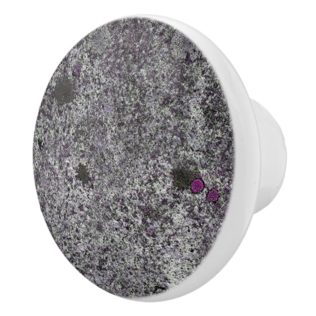 Geology Grey Granite Pink Details Ceramic Knob (Right)