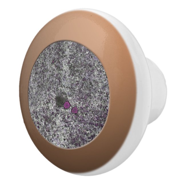 Geology Grey Granite Pink Details Ceramic Knob (Right)