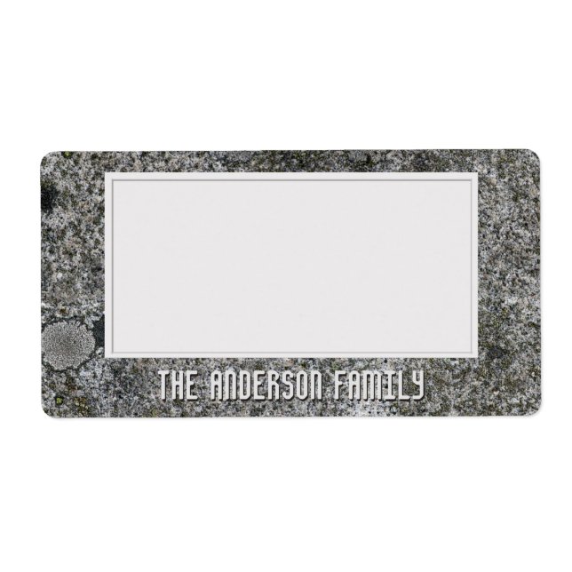 Geology Grey Granite Rock Texture Storage Sticker (Front)