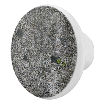 Geology Grey Granite With Moss Ceramic Knob by KreaturRock at Zazzle