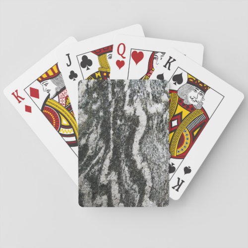 Geology Grey Rock with Cat Pattern Poker Cards