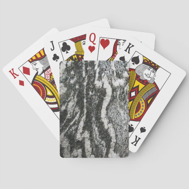 Geology Grey Rock with Cat Pattern Poker Cards (Back)